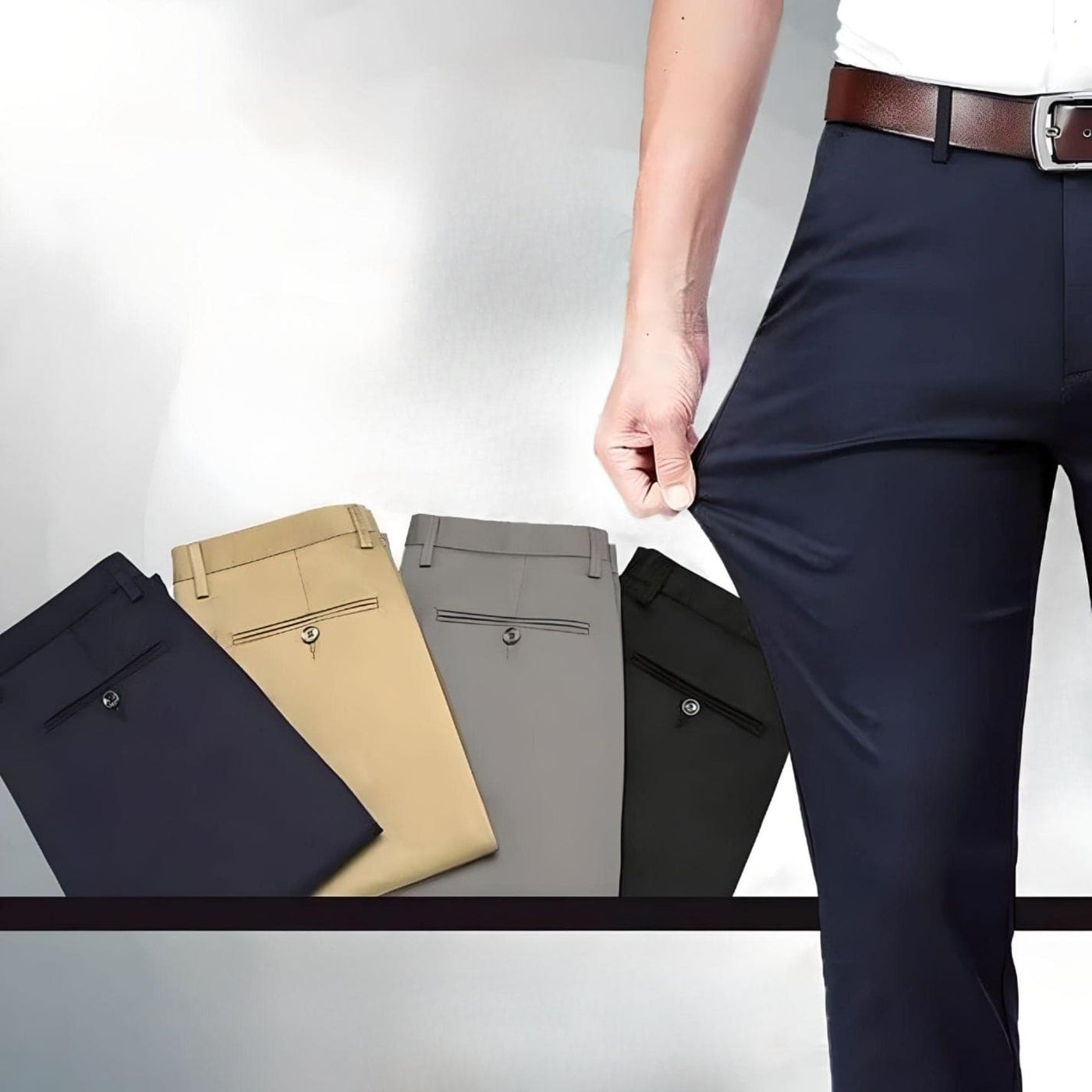 Klassieke Heren Broek met Stretch